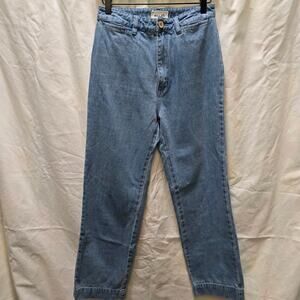 Rollas Slim Sailor Blue Cotton High Waisted Crop Jeans Size 27 Aussie 9